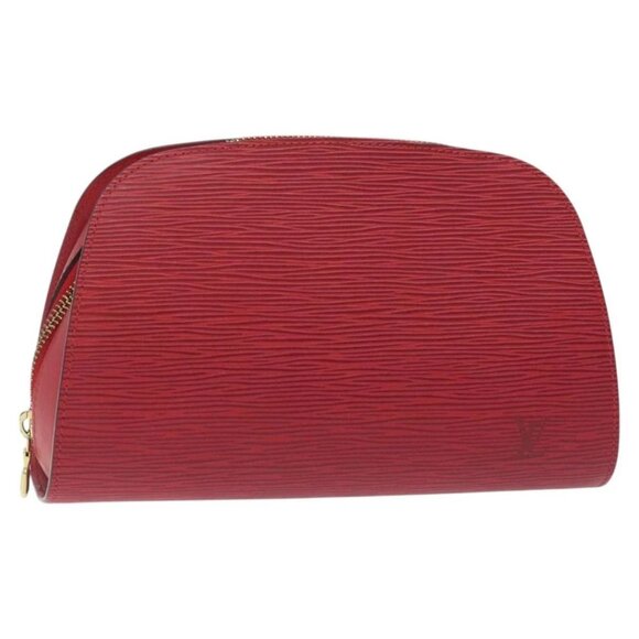LOUIS VUITTON Epi Dauphine GM Pouch Red - Picture 1 of 16